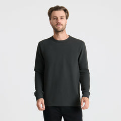 Roark Well Worn Thermal Long Sleeve Tee in Onyx - Men
