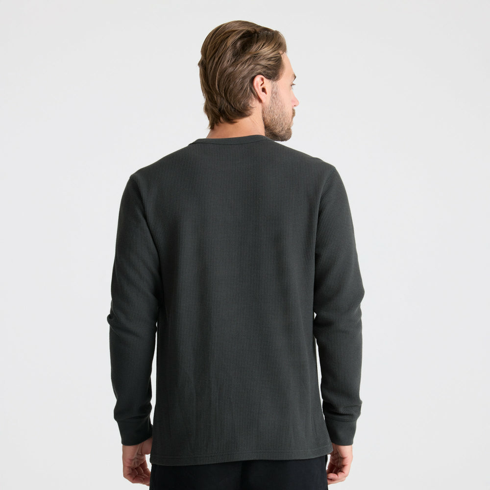 Roark Well Worn Thermal Long Sleeve Tee in Onyx - Men