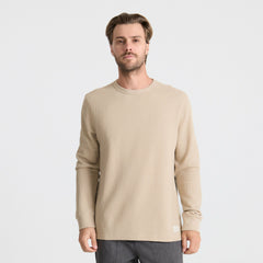 Roark Well Worn Thermal Long Sleeve Tee in Fossil - Men