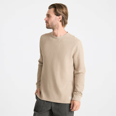 Roark Well Worn Thermal Long Sleeve Tee in Fossil - Men