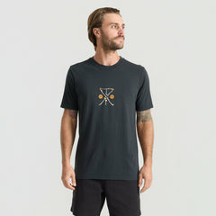 Roark Yin Yang Forage Premium Tee in Washed Black - Men