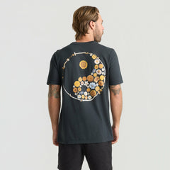 Roark Yin Yang Forage Premium Tee in Washed Black - Men