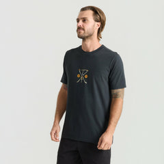 Roark Yin Yang Forage Premium Tee in Washed Black - Men