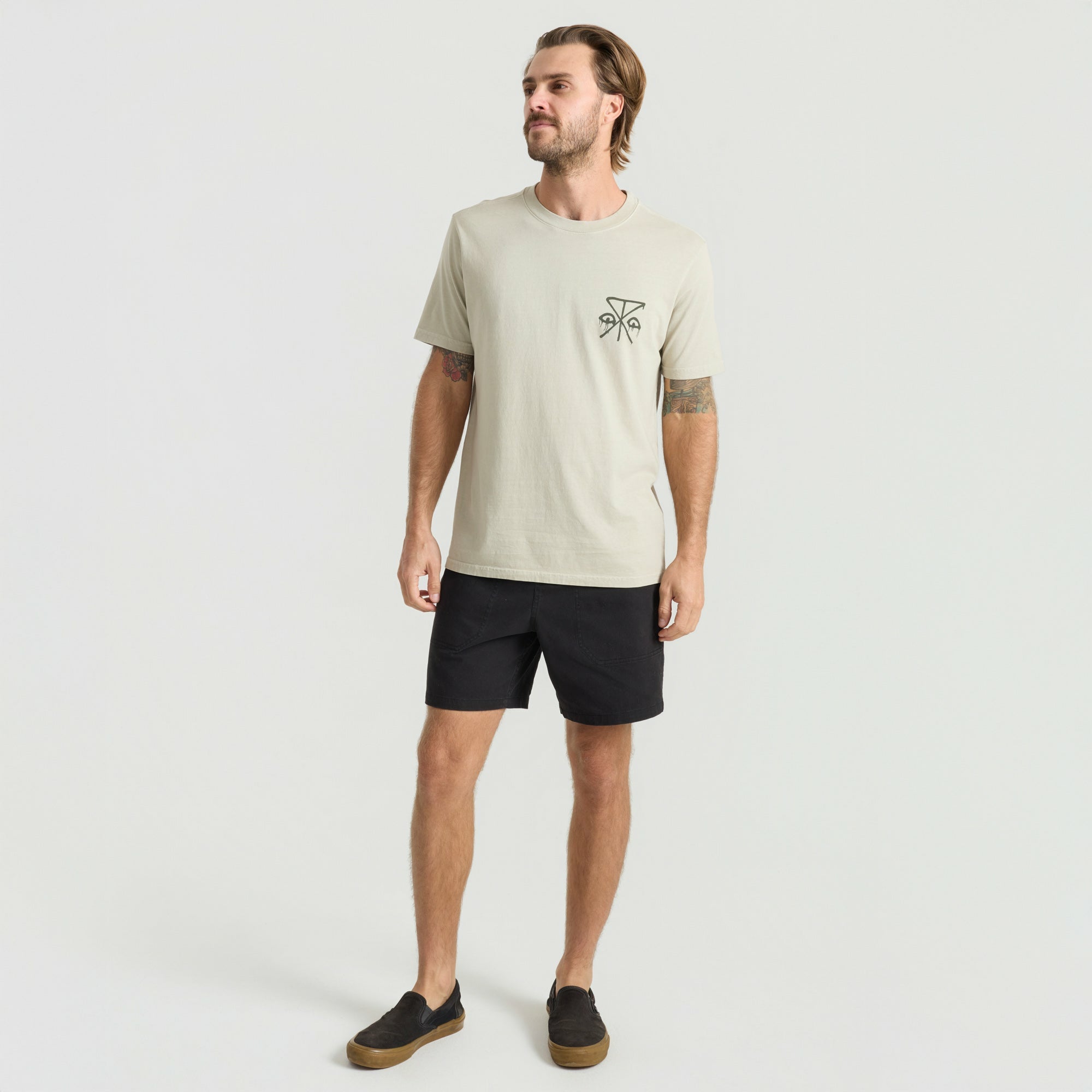 Roark Safecamp Premium Tee in Fossil - Men