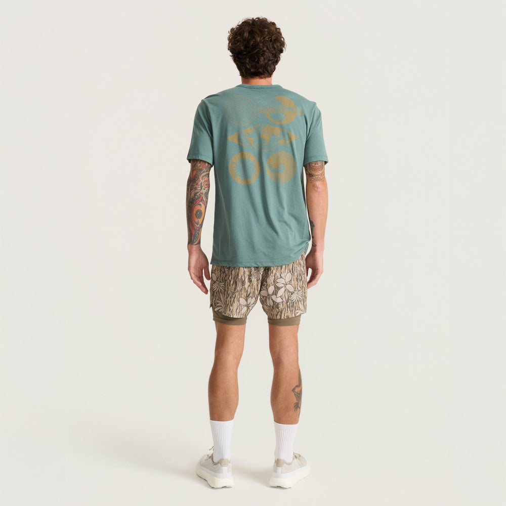 Roark Mathis Active Short Sleeve Tee in Slate Green - Men|Run / Active