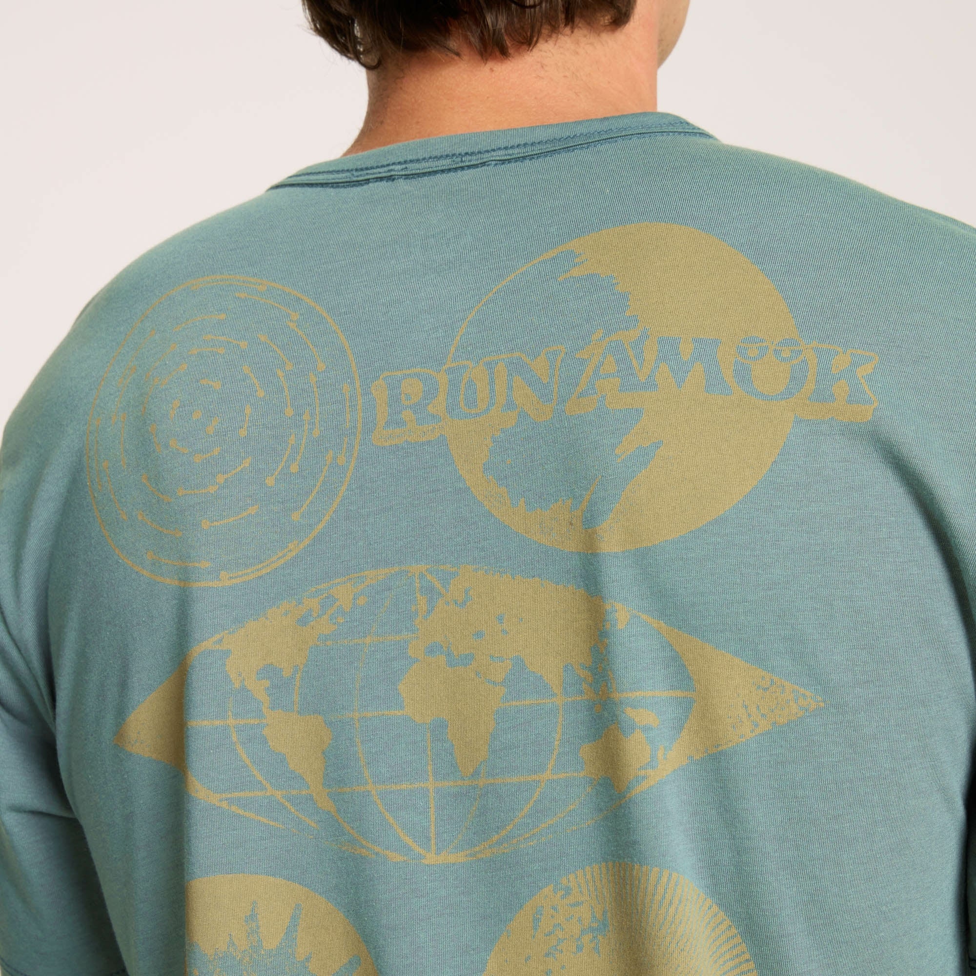 Roark Mathis Active Short Sleeve Tee in Slate Green - Men|Run / Active