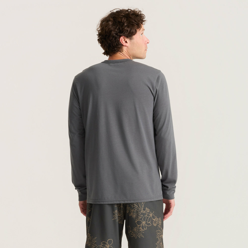 Roark Mathis Active Long Sleeve Tee in Charcoal - Men|Run / Active