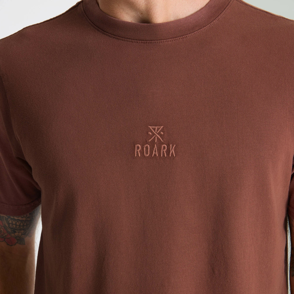 Roark Safecamp Embroidery Premium Tee in Red Clay - Men