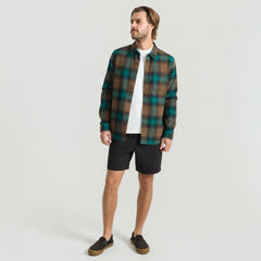 Roark Crossroads Organic Cotton Flannel in Mushroom - Men