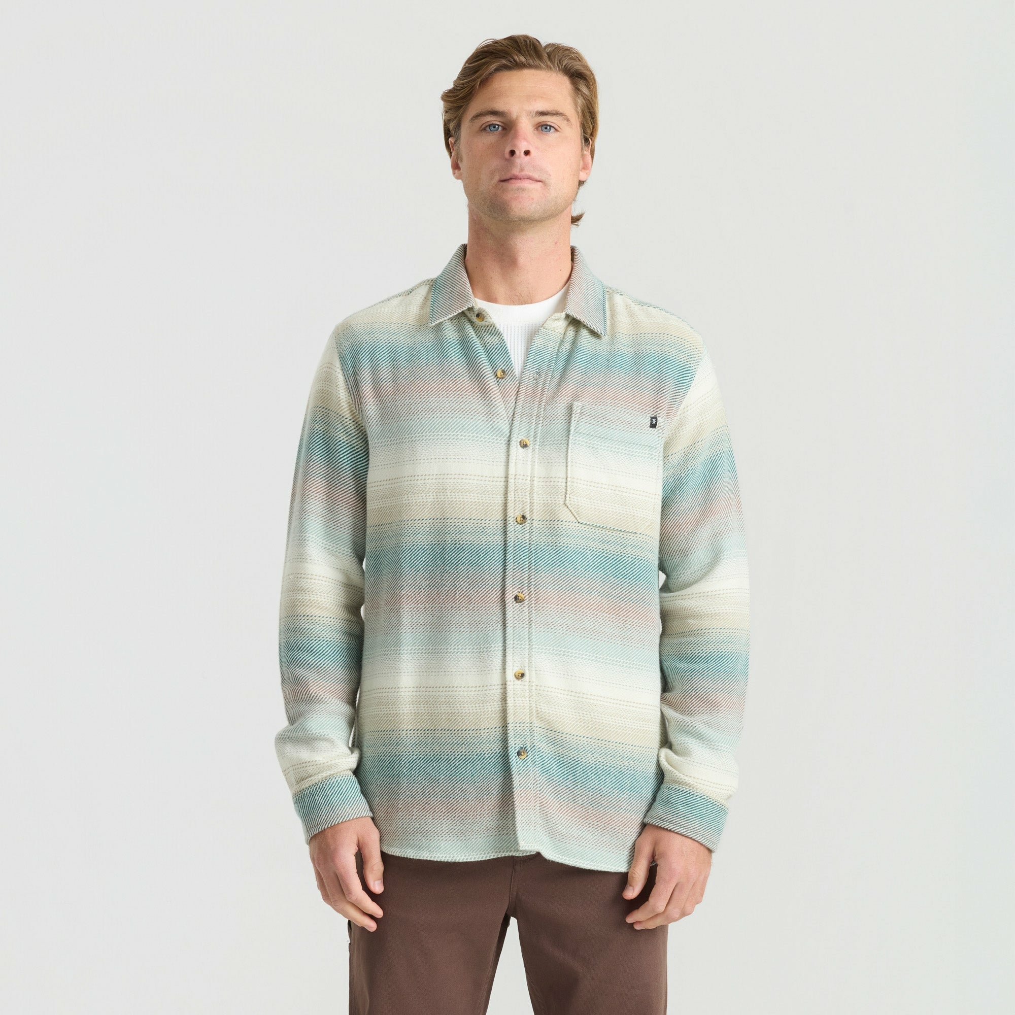 Roark Crossroads Organic Cotton Flannel in Unbleached - Men