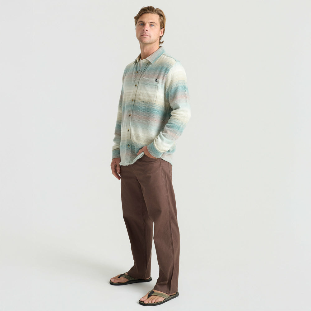 Roark Crossroads Organic Cotton Flannel in Unbleached - Men