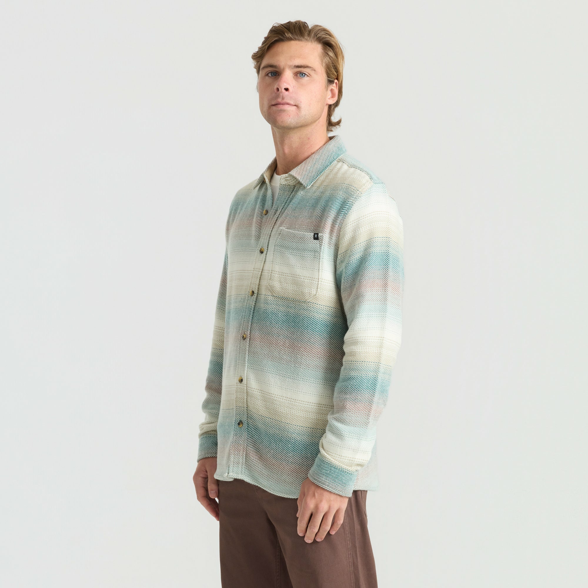 Roark Crossroads Organic Cotton Flannel in Unbleached - Men