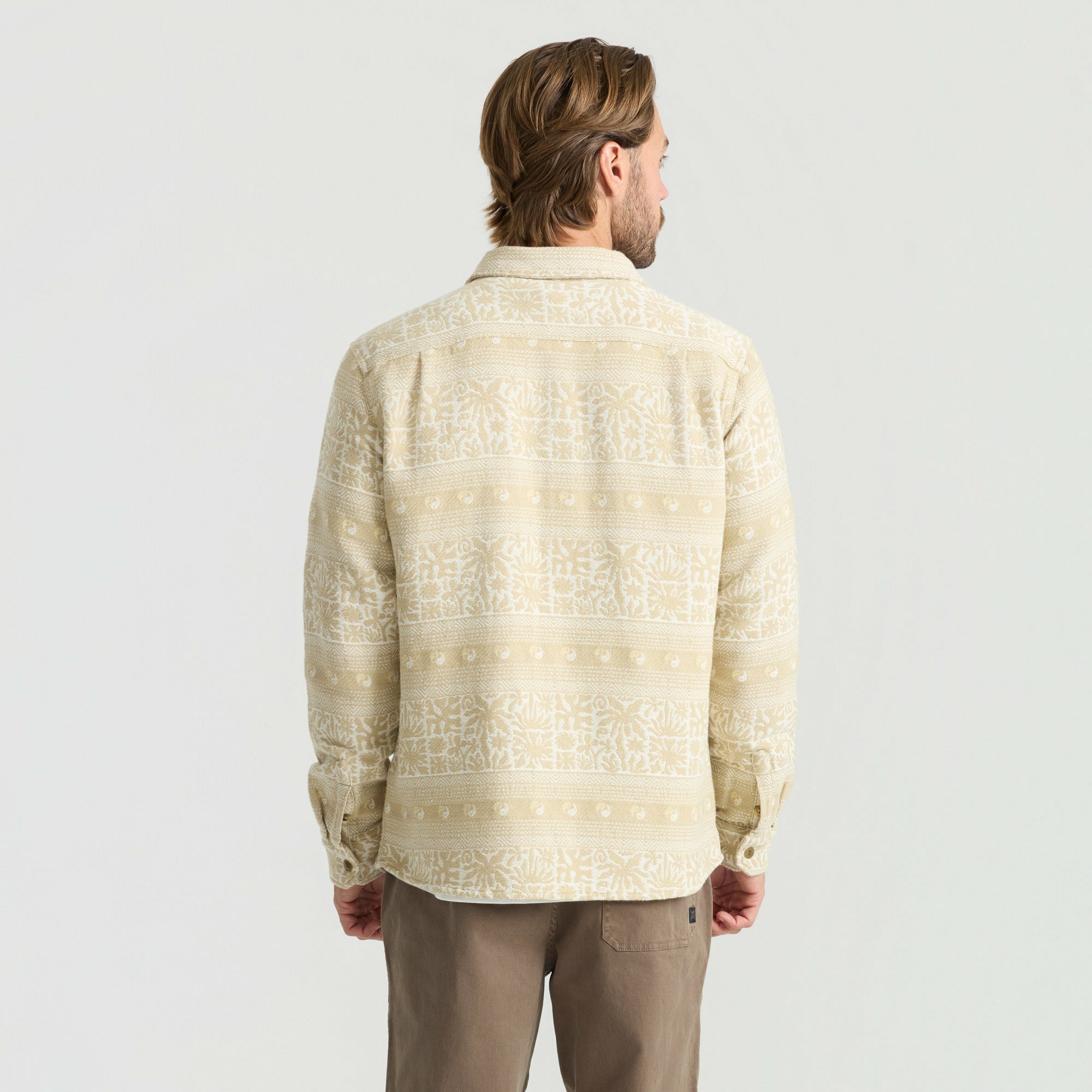 Roark Nordsman Jacquard Flannel in Oat - Men