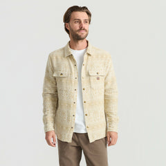 Roark Nordsman Jacquard Flannel in Oat - Men