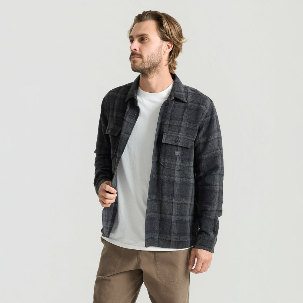 Roark Nordsman Flannel in Black Heather - Men