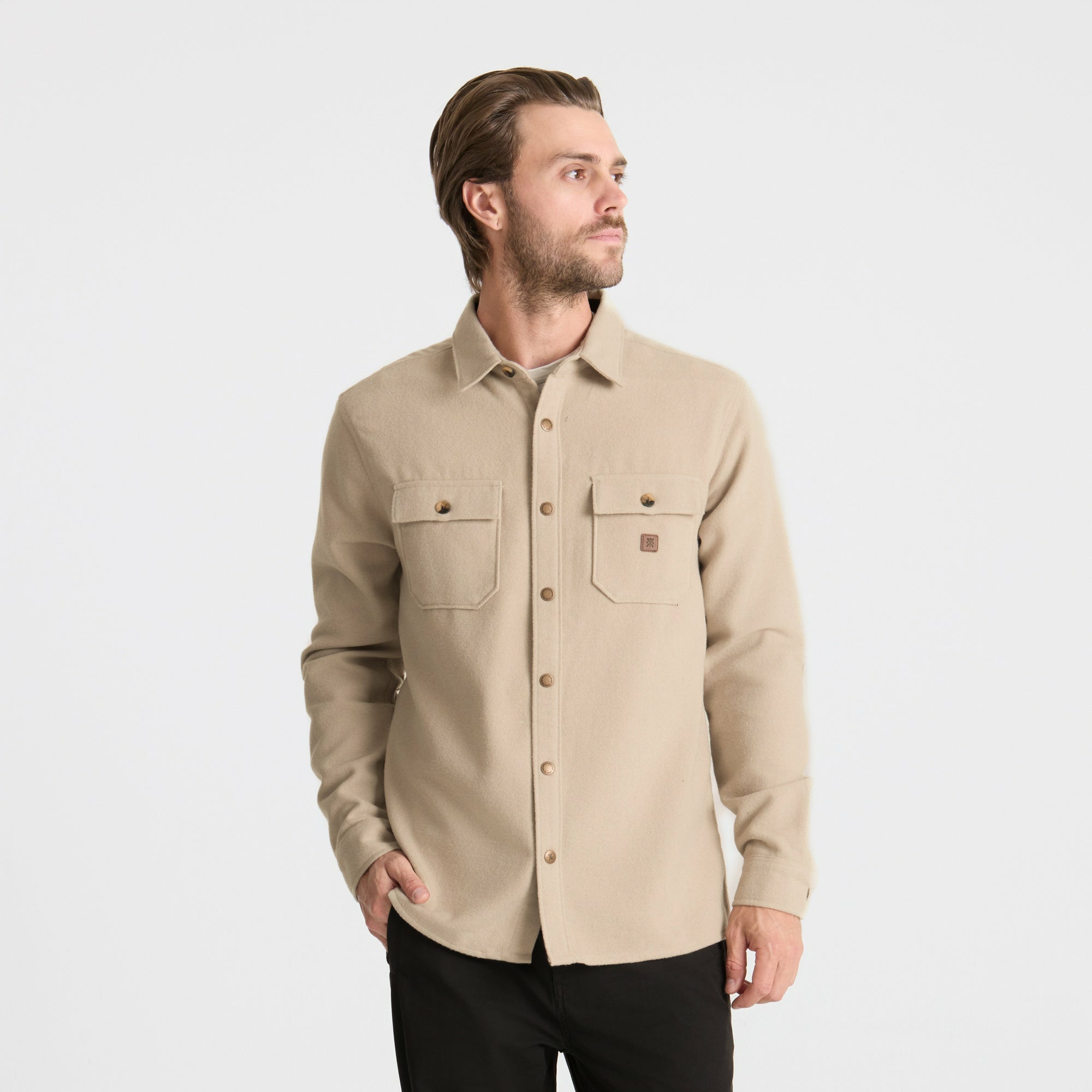 Roark Nordsman Flannel in Fossil - Men