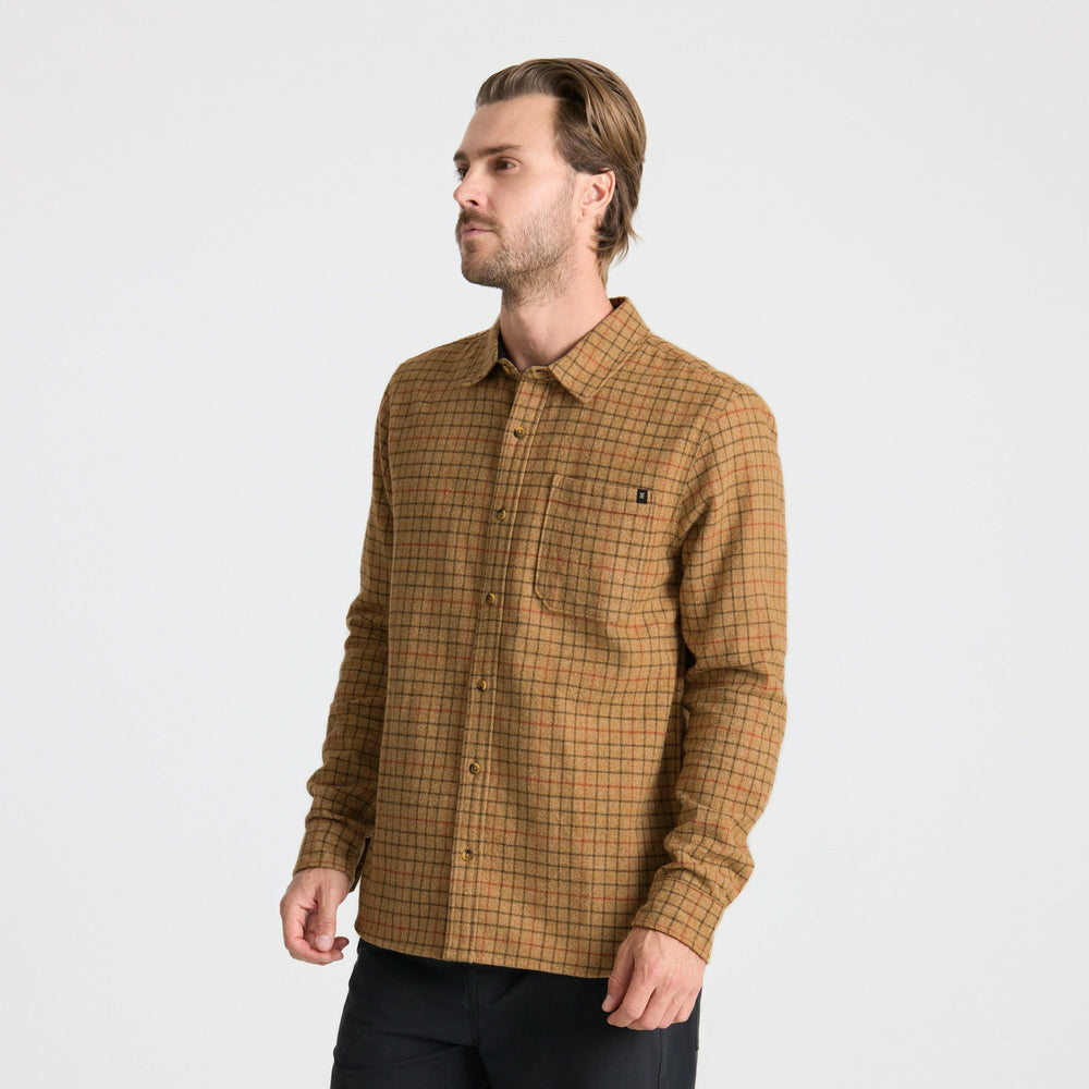 Roark Crossroads Organic Cotton Flannel in Khaki - Men