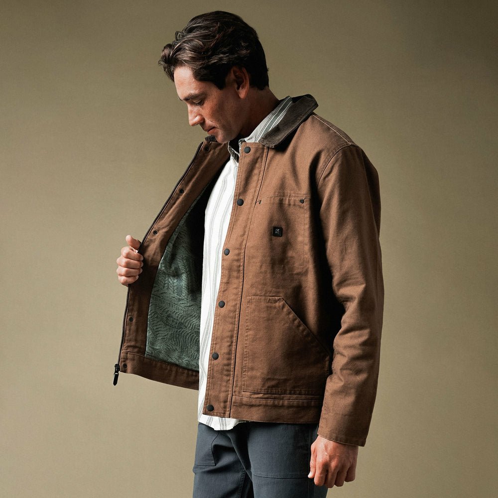Roark Open Roads Waxed Canvas Jacket in Otter - Men