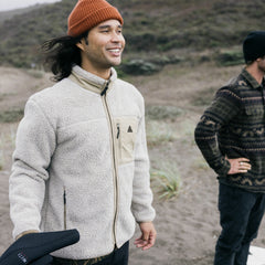 Roark Campover Fleece Zip Hoodie in Khaki - Men