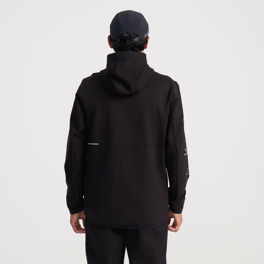 Roark El Morro Zip Fleece 2.0 Hoodie in Black - Men|Run / Active