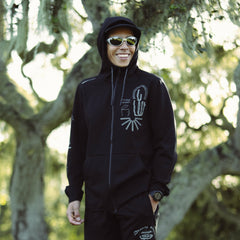 Roark El Morro Zip Fleece 2.0 Hoodie in Black - Men|Run / Active