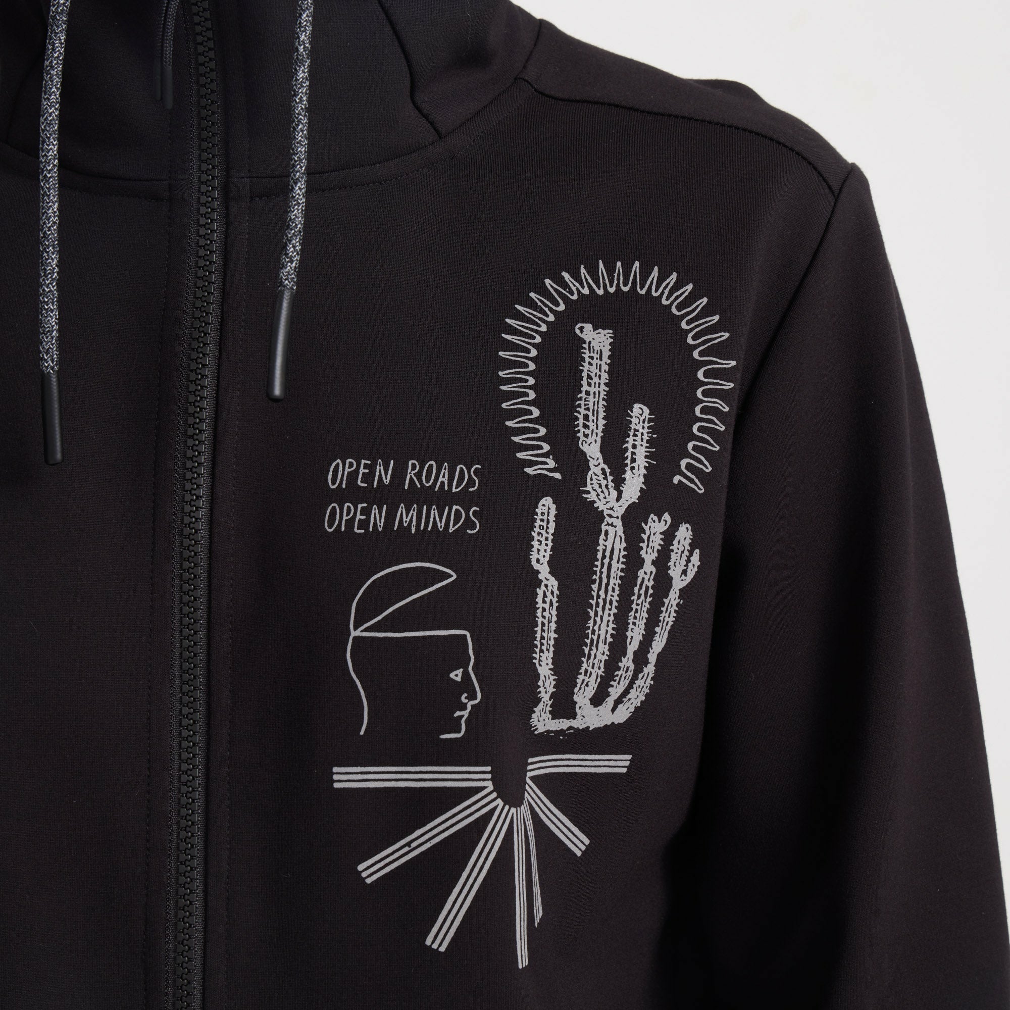 Roark El Morro Zip Fleece 2.0 Hoodie in Black - Men|Run / Active