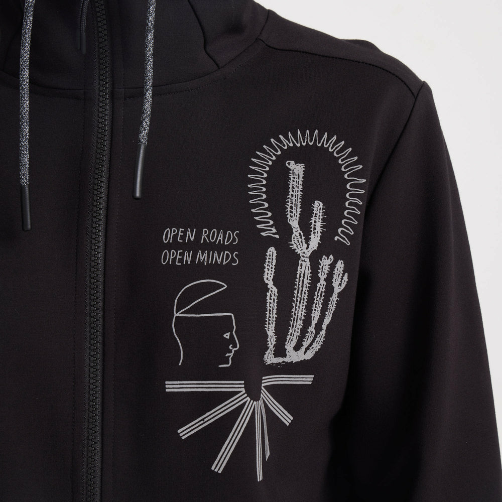 Roark El Morro Zip Fleece 2.0 Hoodie in Black - Men|Run / Active