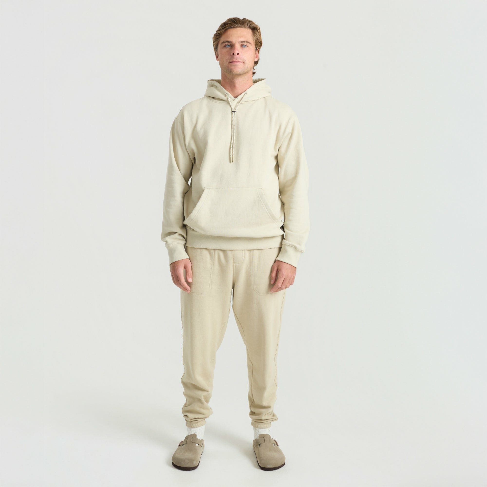 Roark Bolo Fleece Hoodie in Fossil - Men