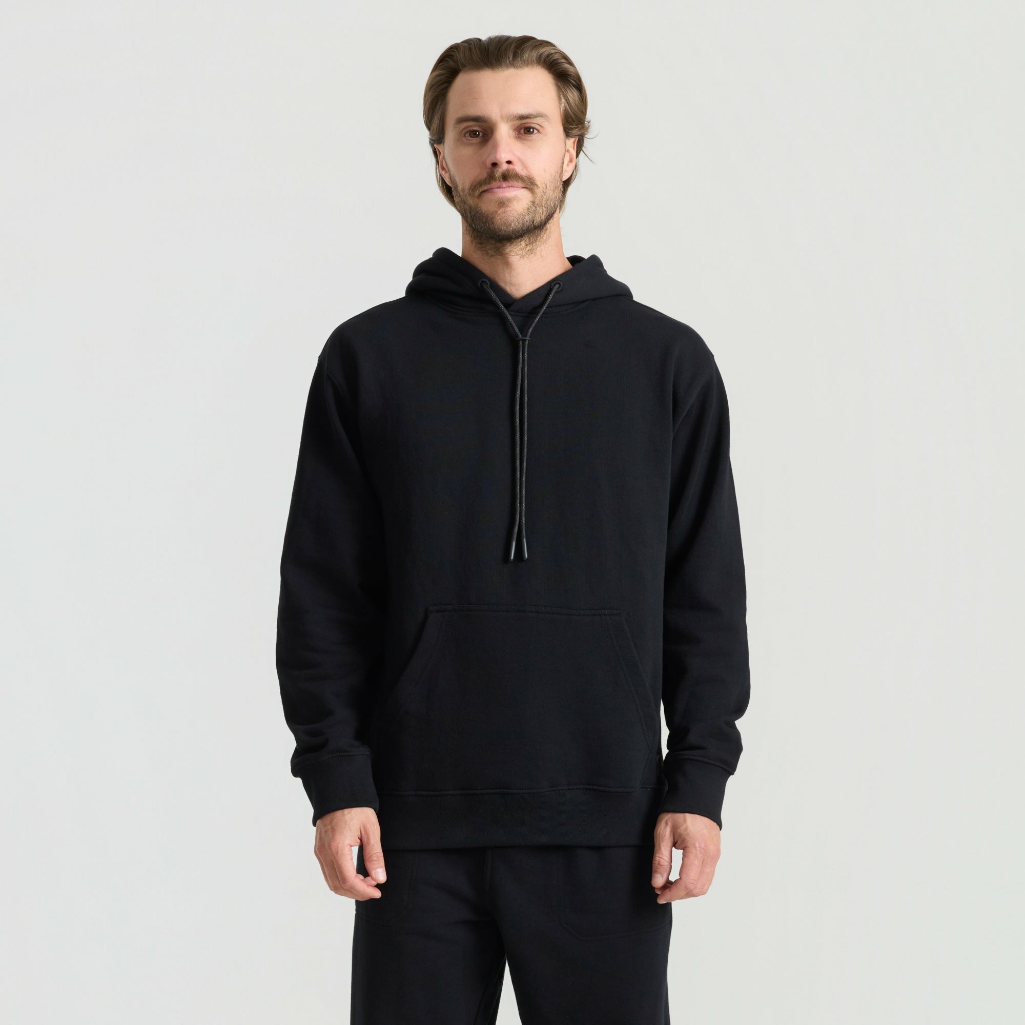 Roark Bolo Fleece Hoodie in Black - Men