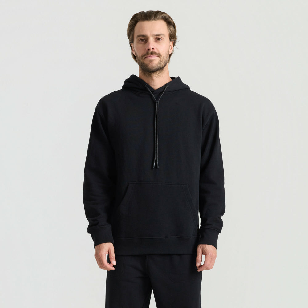 Roark Bolo Fleece Hoodie in Black - Men