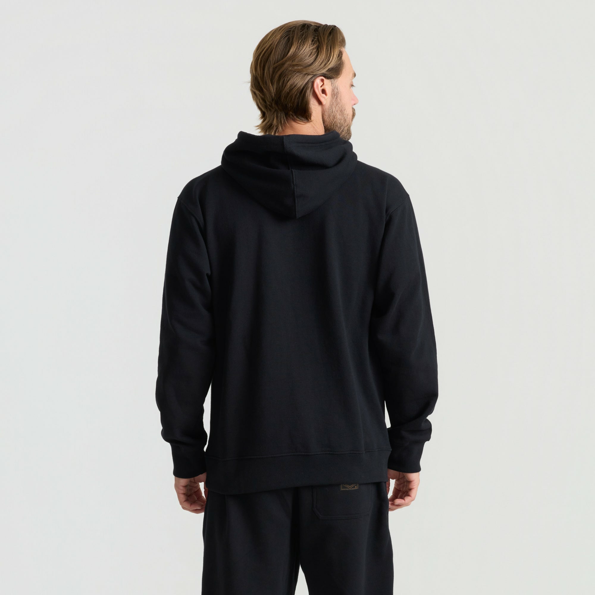 Roark Bolo Fleece Hoodie in Black - Men