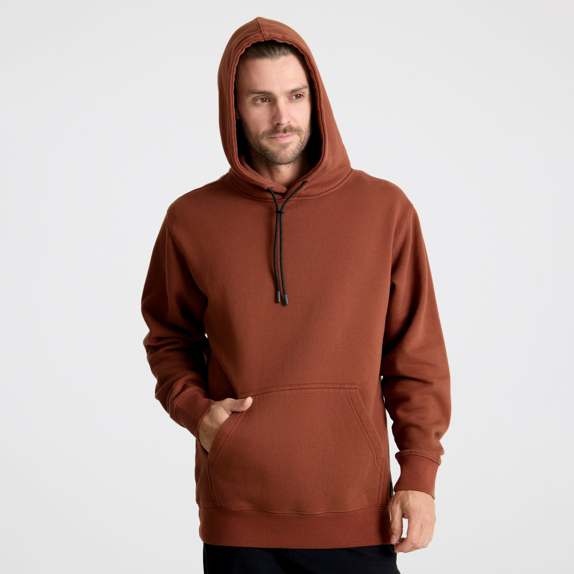 Roark Bolo Fleece Hoodie in Red Clay - Men