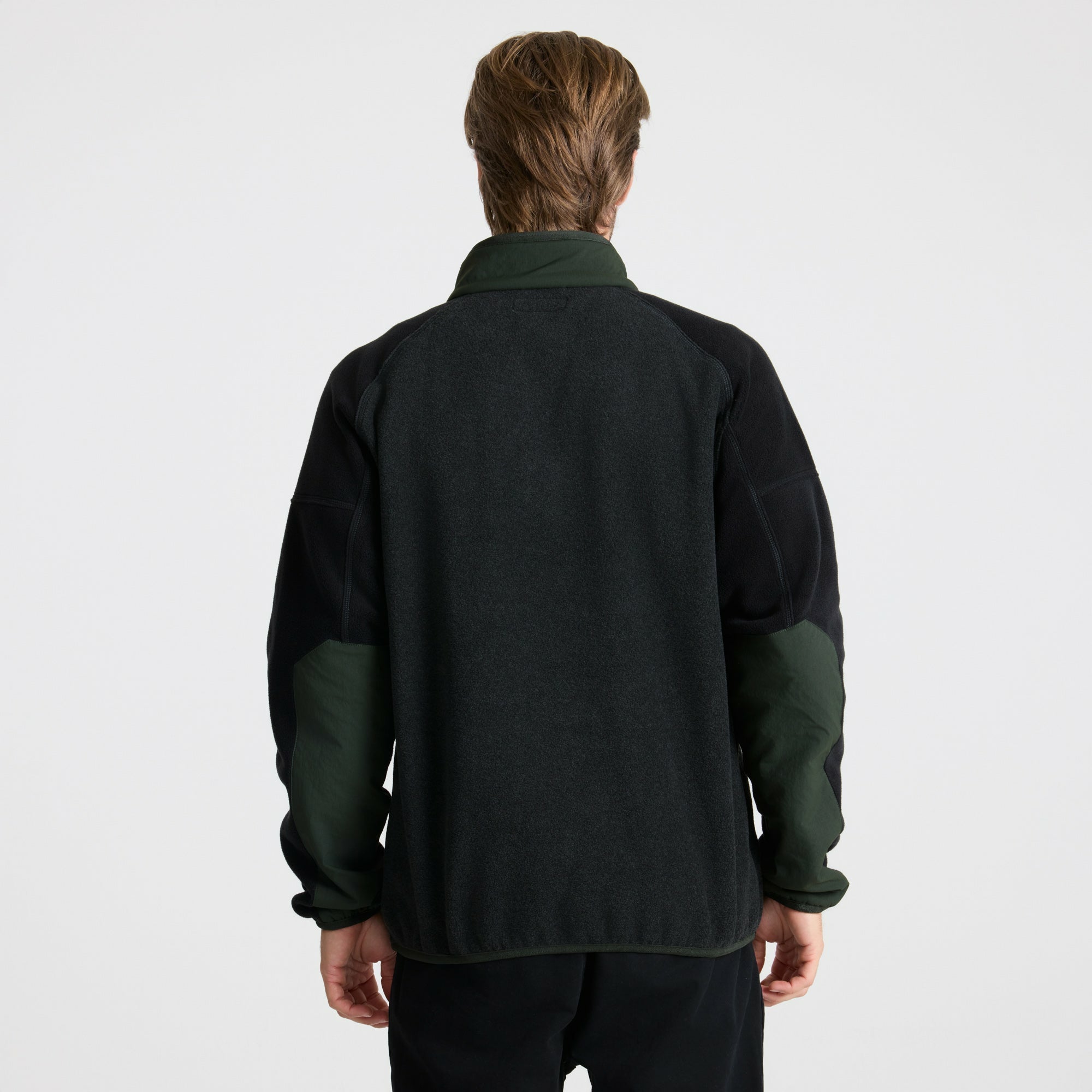 Roark Campover Fleece Mock Hoodie in Onyx - Men
