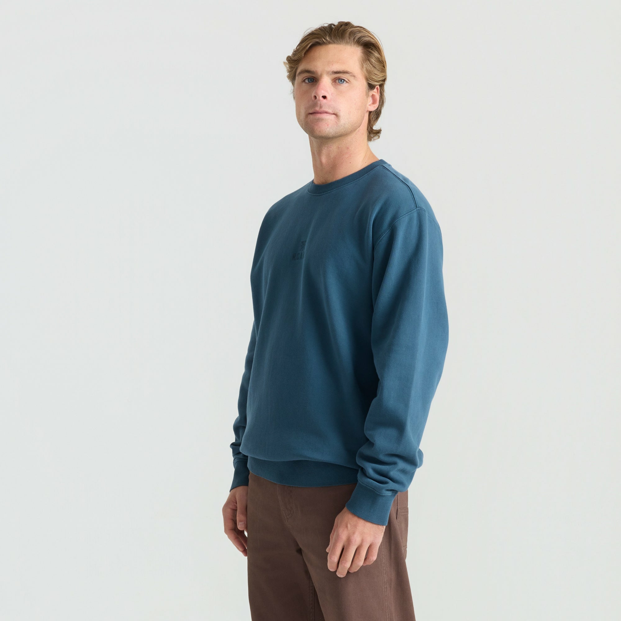Roark Safe Camp Embroidery Crew in Navy - Men