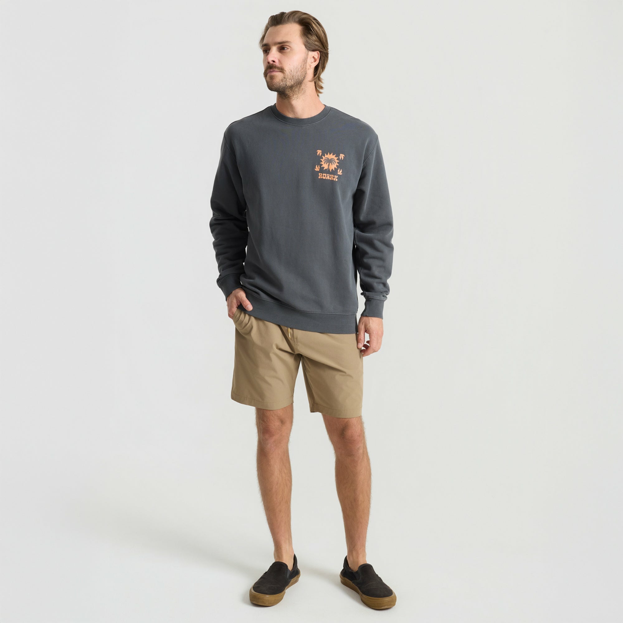 Roark Palm Crew in Onyx - Men