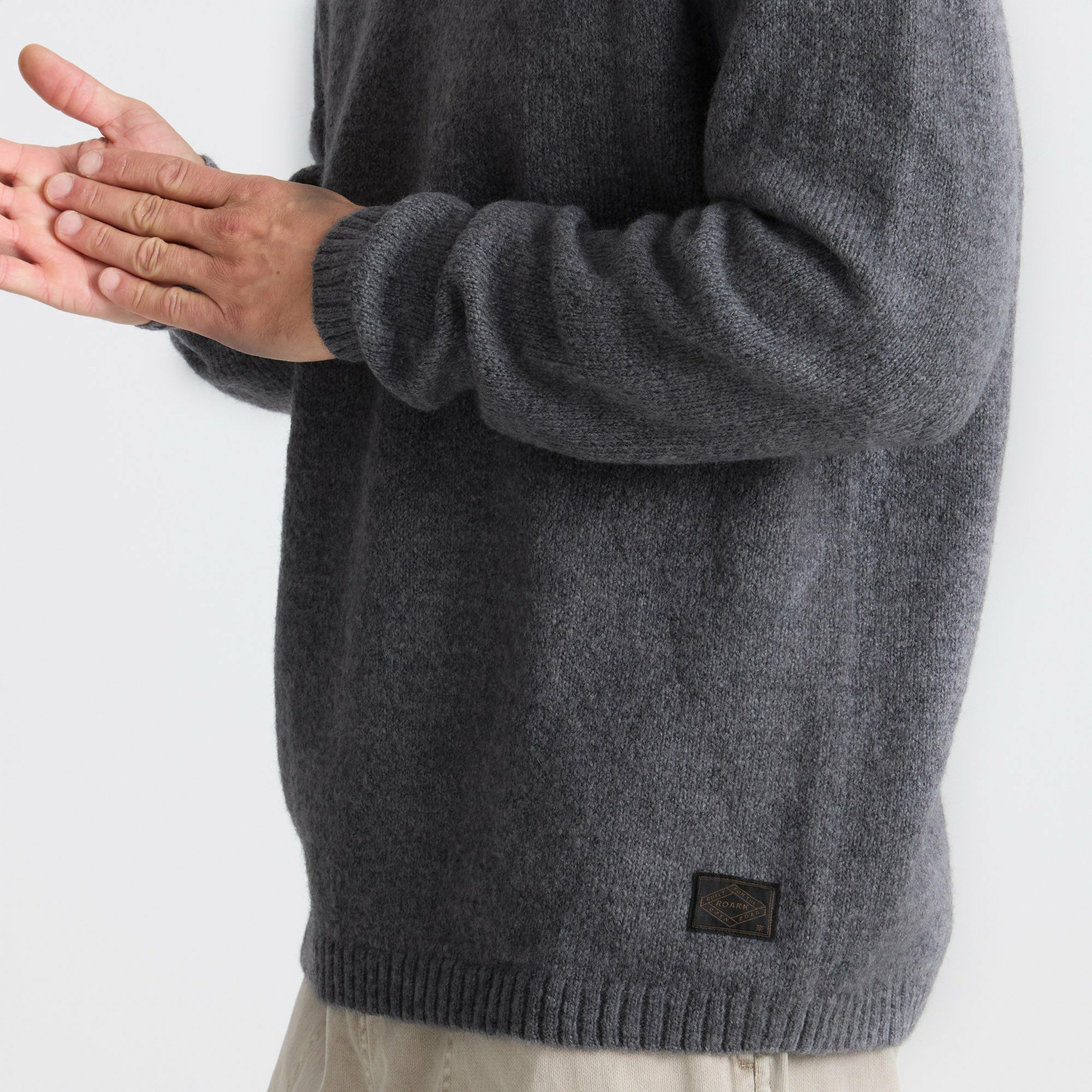 Roark Nordsman Wool Sweater in Charcoal - Men