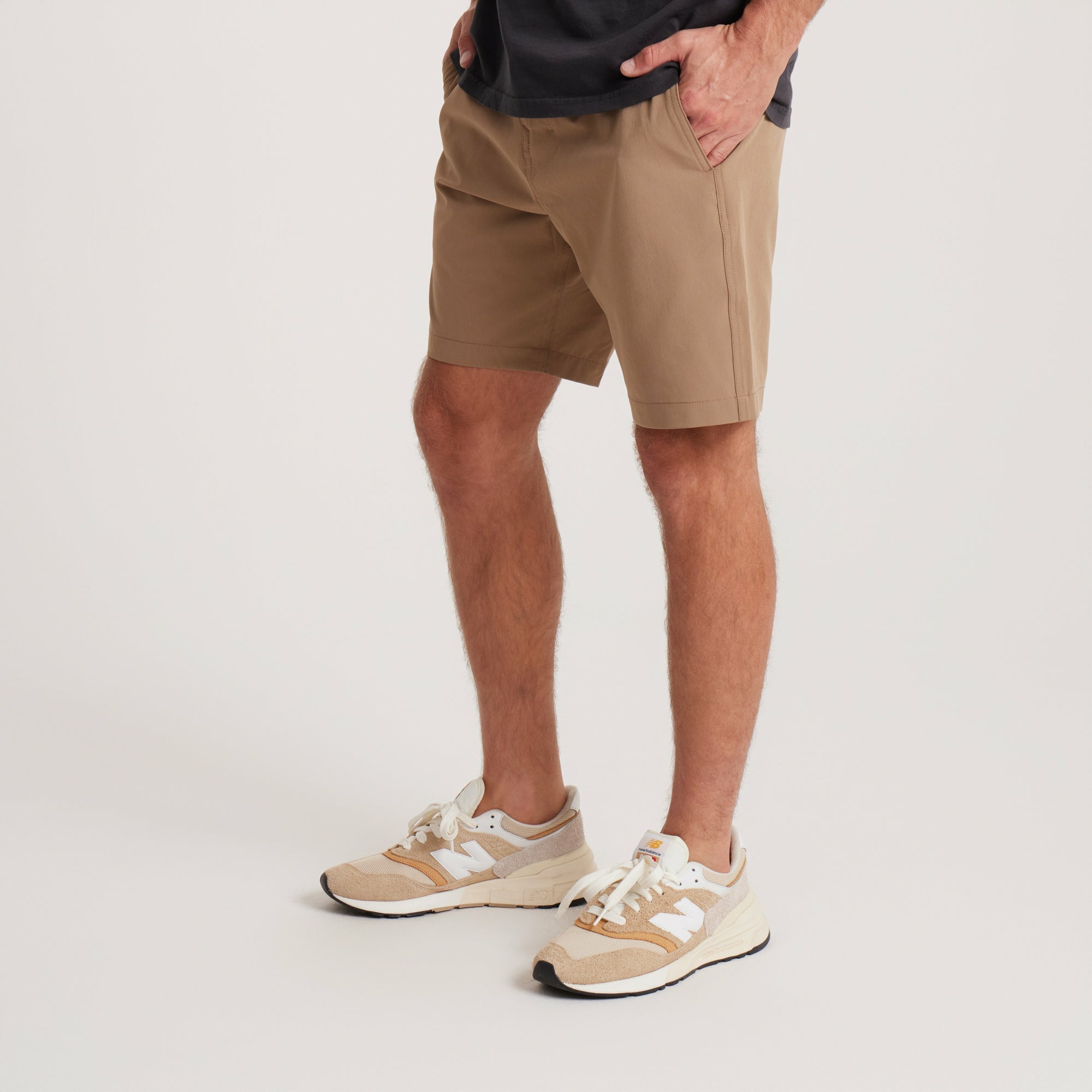 Roark Hytide Hybrid Shorts in Dark Khaki - Men