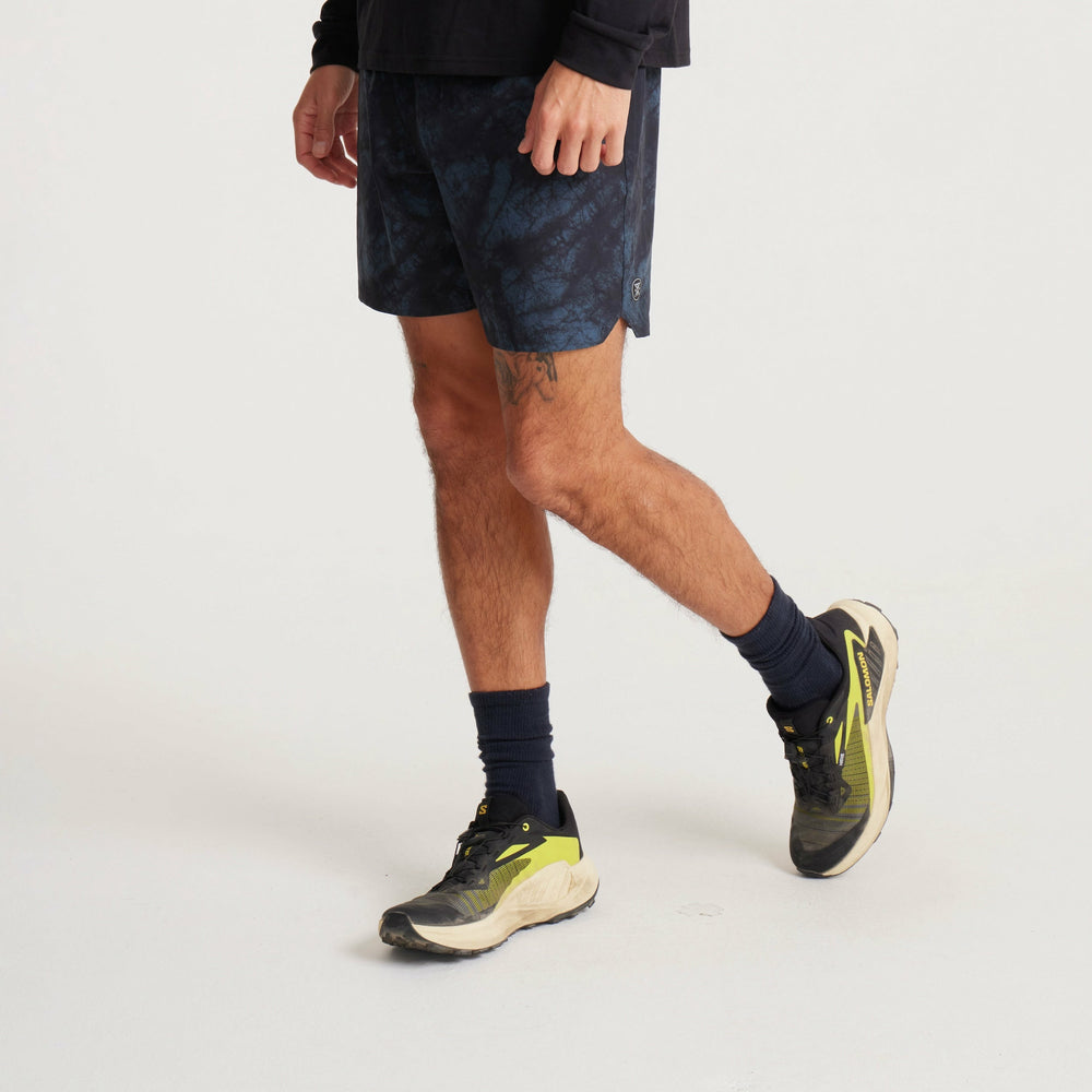 Roark Serrano Active Stretch Shorts in Navy Tie Die - Men|Run / Active