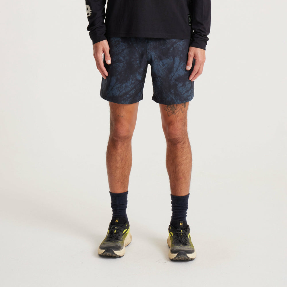Roark Serrano Active Stretch Shorts in Navy Tie Die - Men|Run / Active