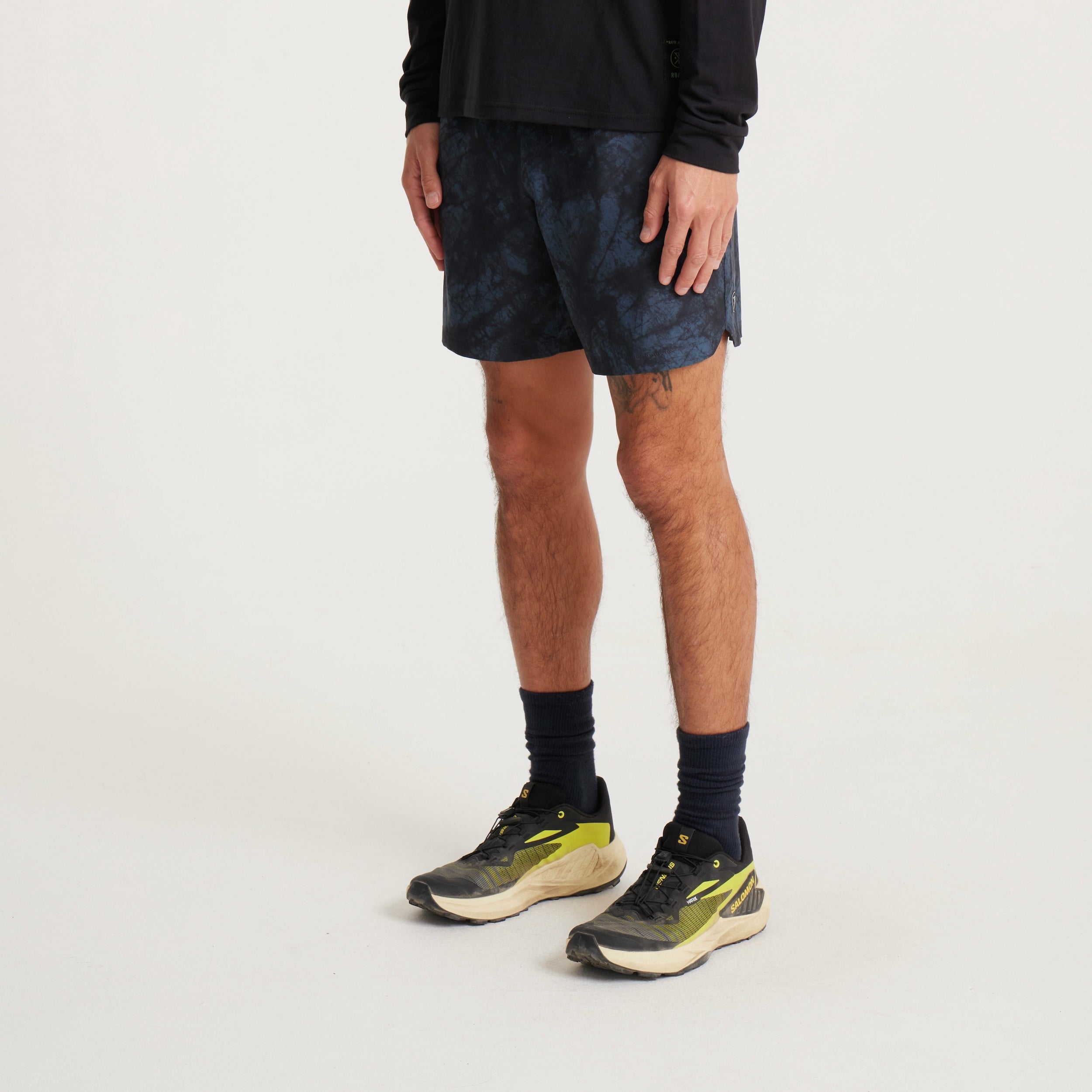 Roark Serrano Active Stretch Shorts in Navy Tie Die - Men|Run / Active
