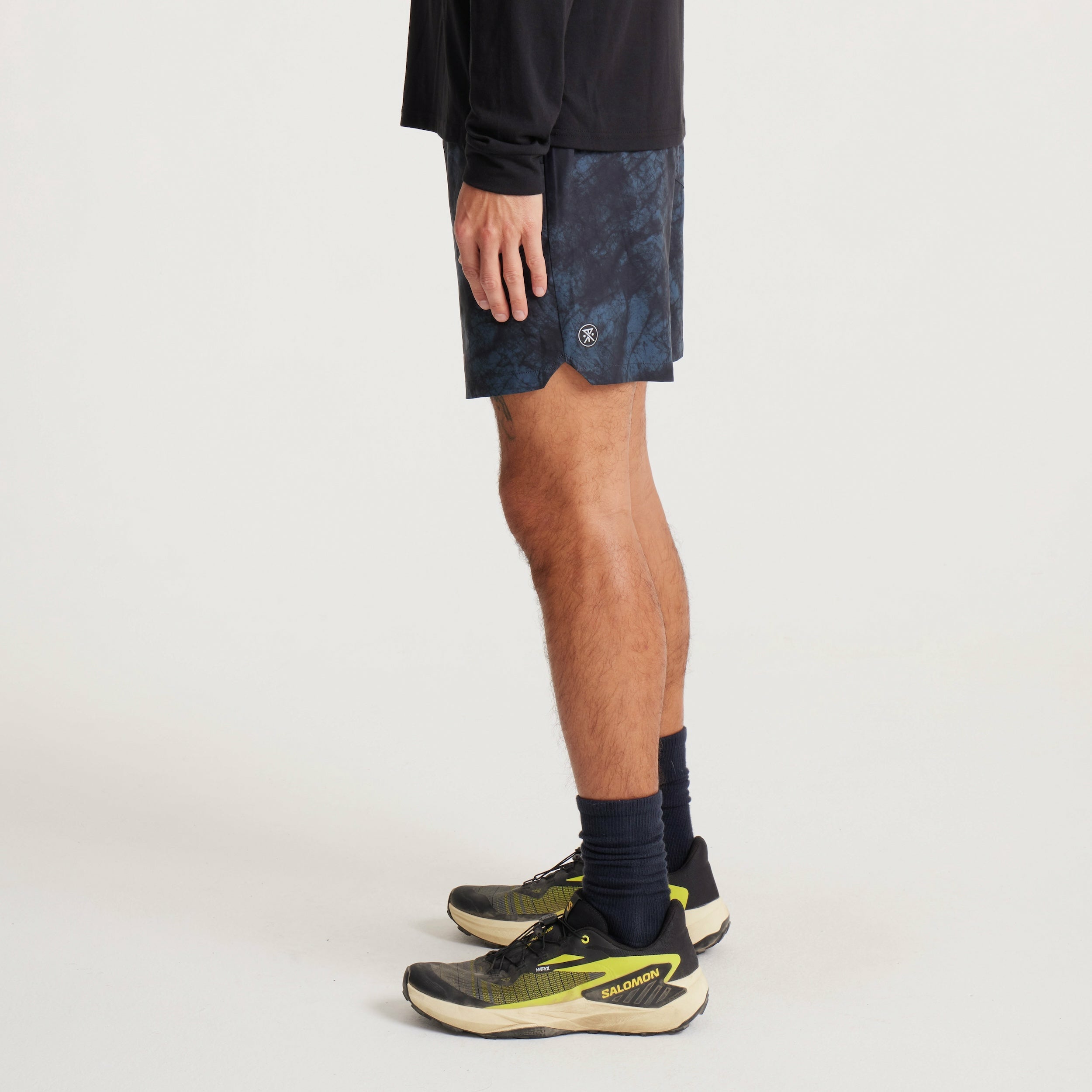 Roark Serrano Active Stretch Shorts in Navy Tie Die - Men|Run / Active