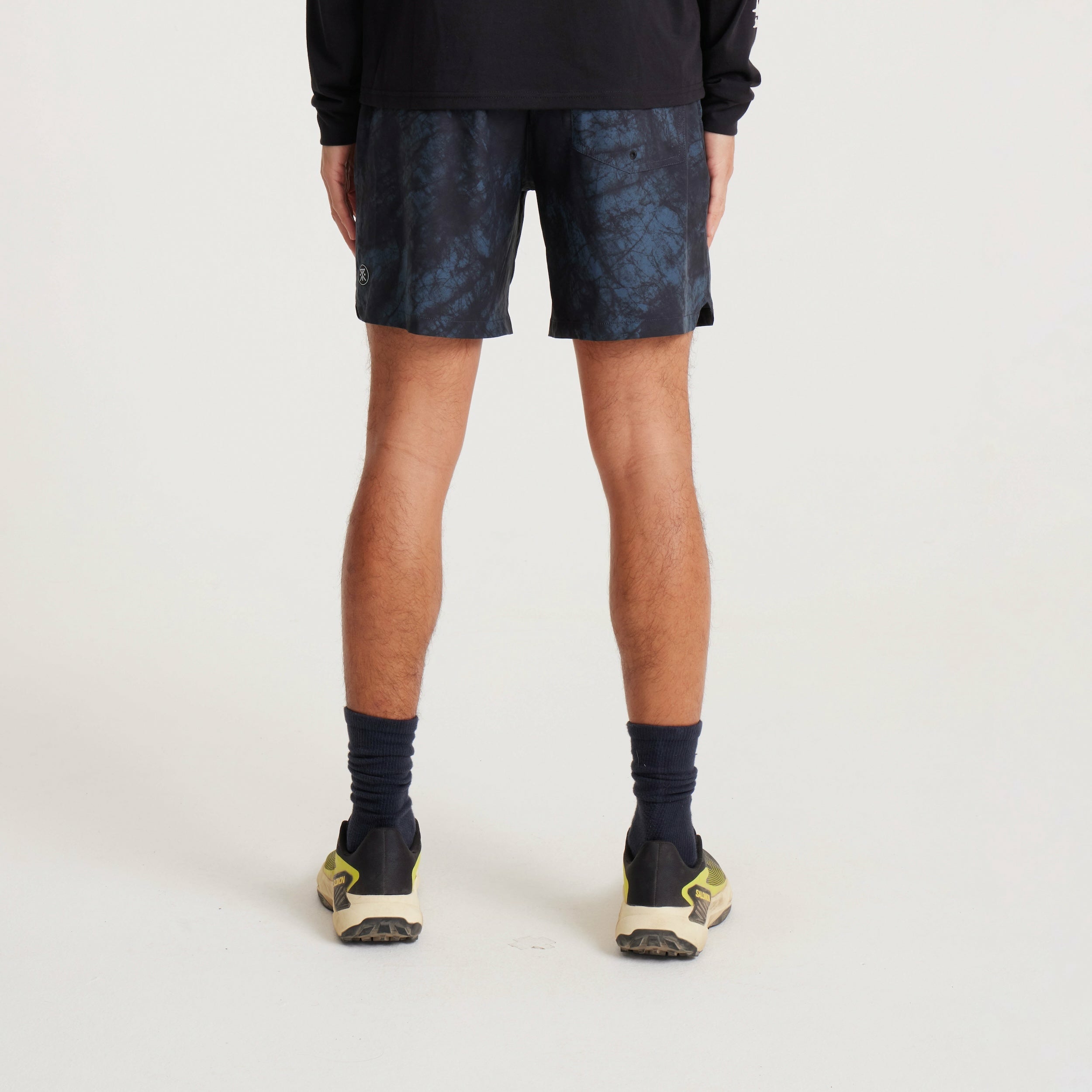 Roark Serrano Active Stretch Shorts in Navy Tie Die - Men|Run / Active