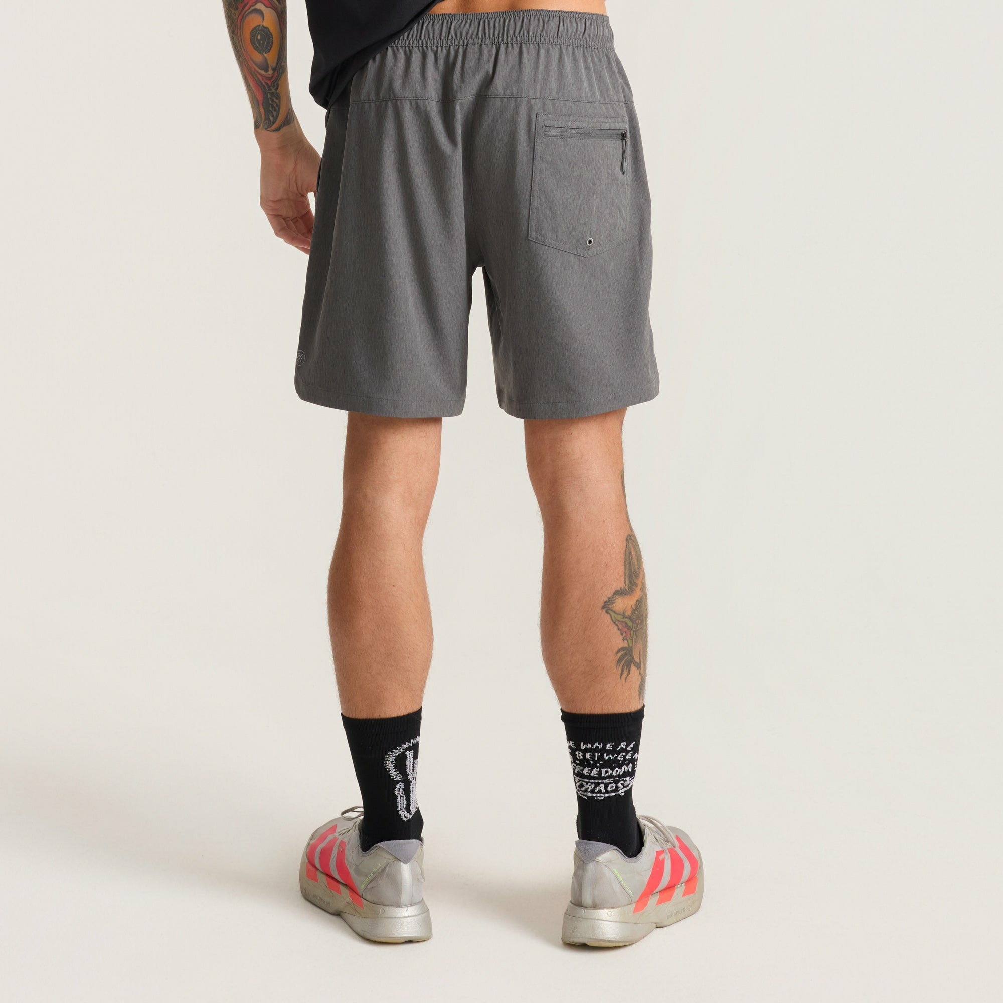 Roark Serrano 7" Active Stretch Shorts in Charcoal Heather - Men|Run / Active