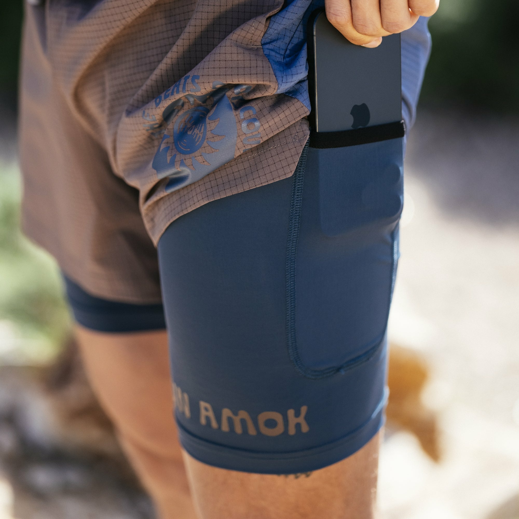 Roark Bommer 3.5" Shorts in Faded Brown - Men|Run / Active
