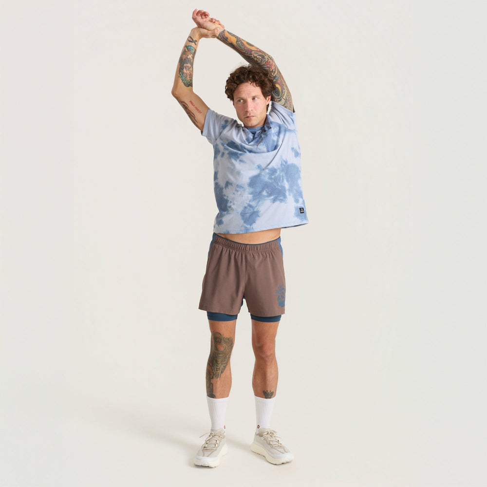 Roark Bommer 3.5" Shorts in Faded Brown - Men|Run / Active