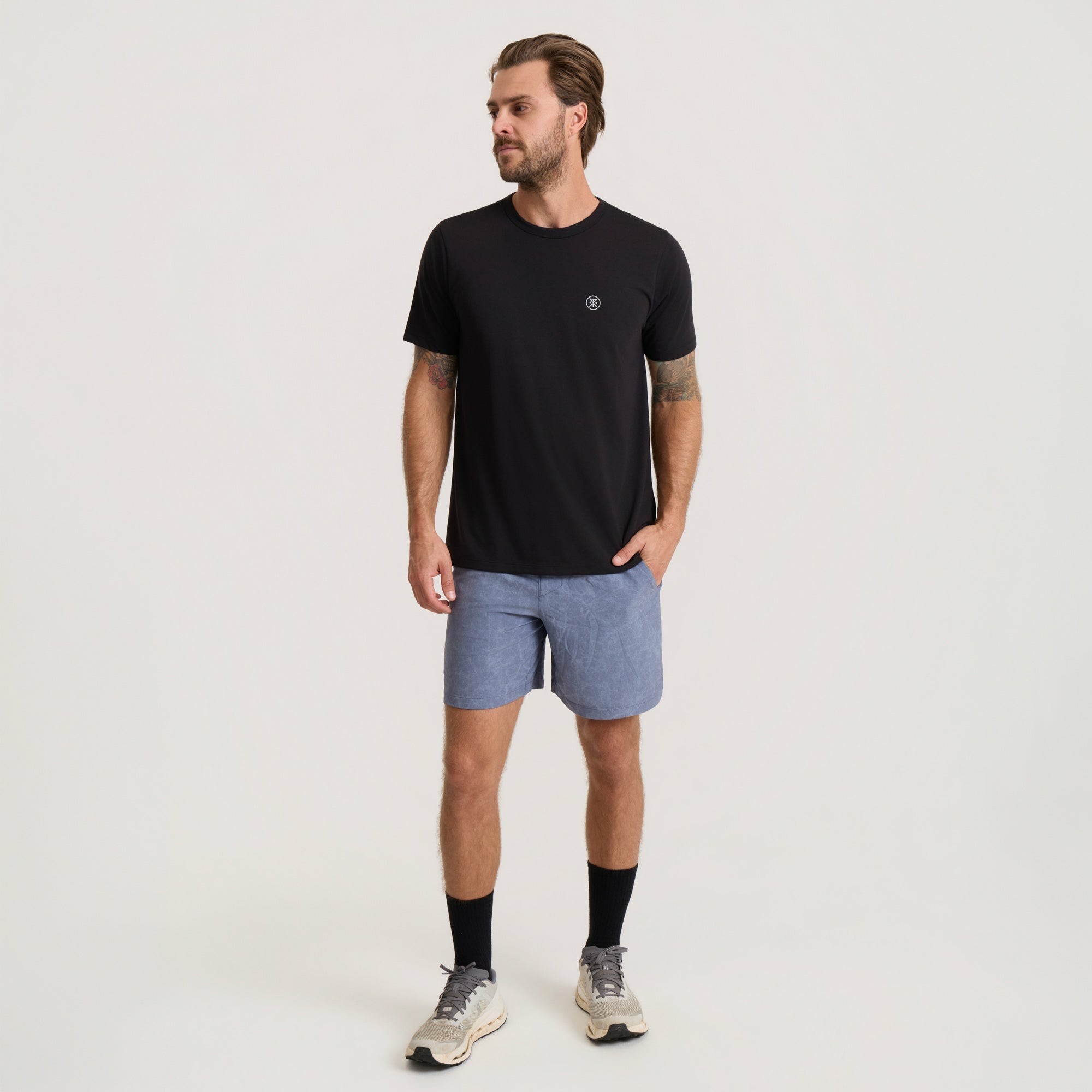 Roark Serrano 7" Active Stretch Shorts in Neptune - Men|Run / Active