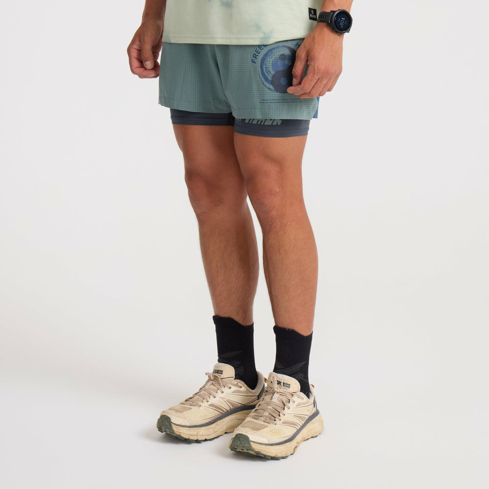 Roark Bommer 3.5" Shorts in Slate Green - Men|Run / Active
