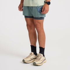 Roark Bommer 3.5" Shorts in Slate Green - Men|Run / Active