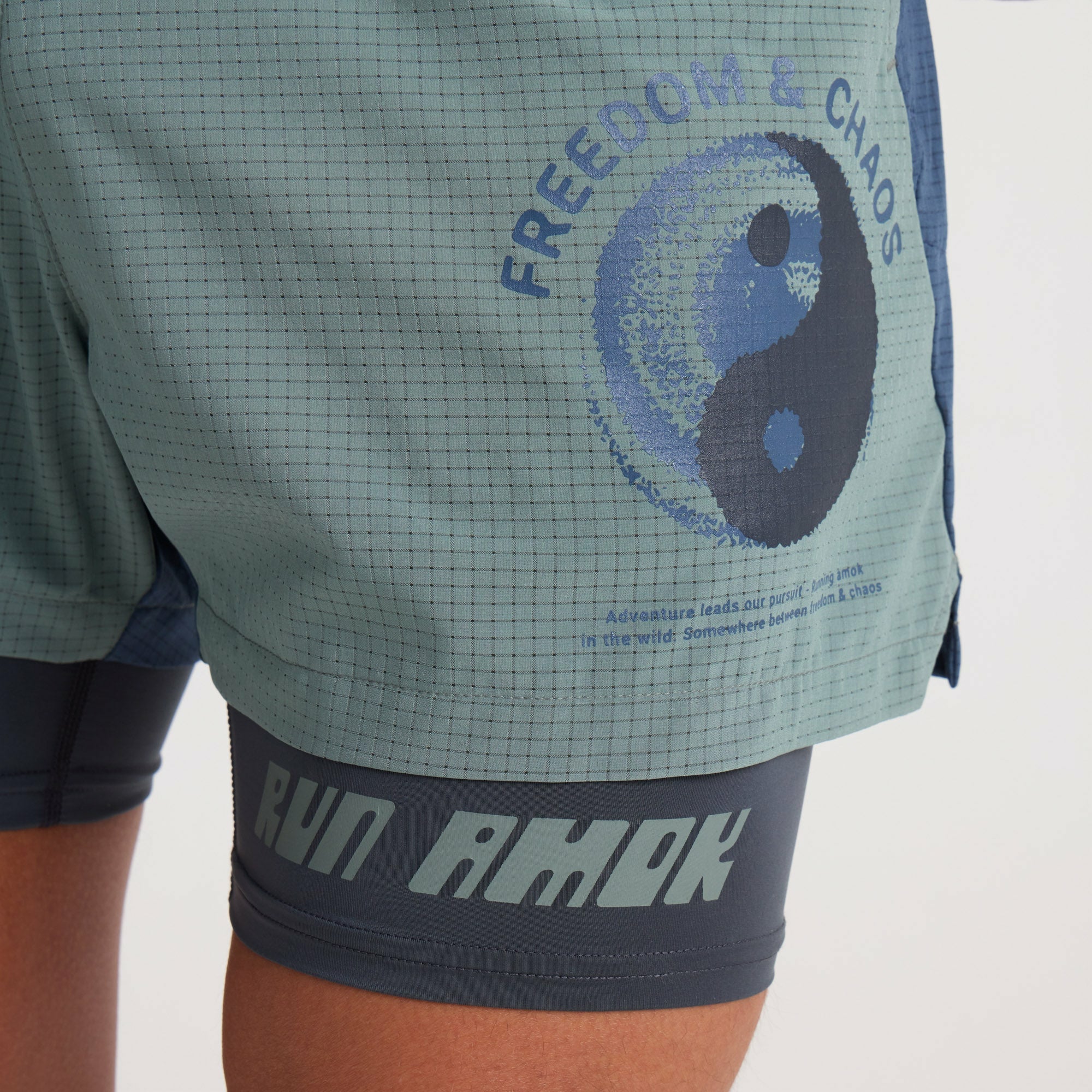 Roark Bommer 3.5" Shorts in Slate Green - Men|Run / Active