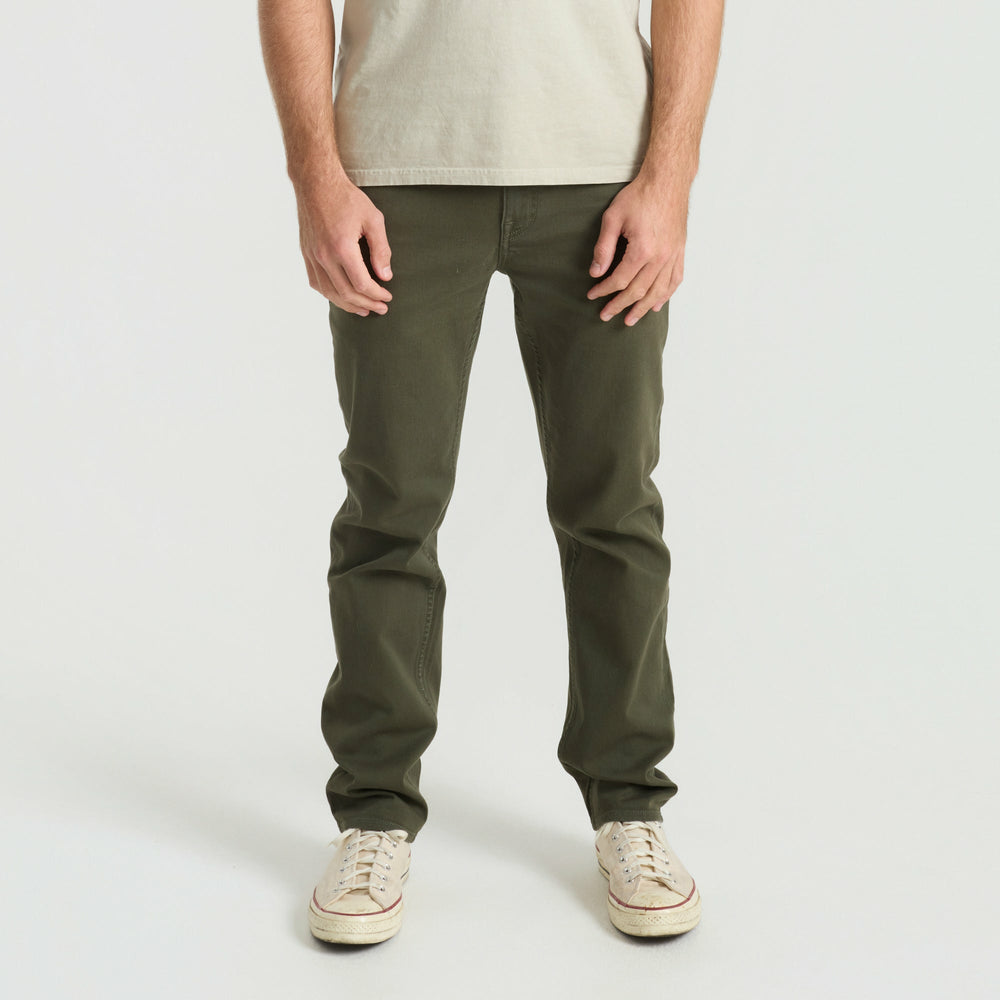 Roark HWY 128 5-Pocket Broken Twill Denim in Military - Men